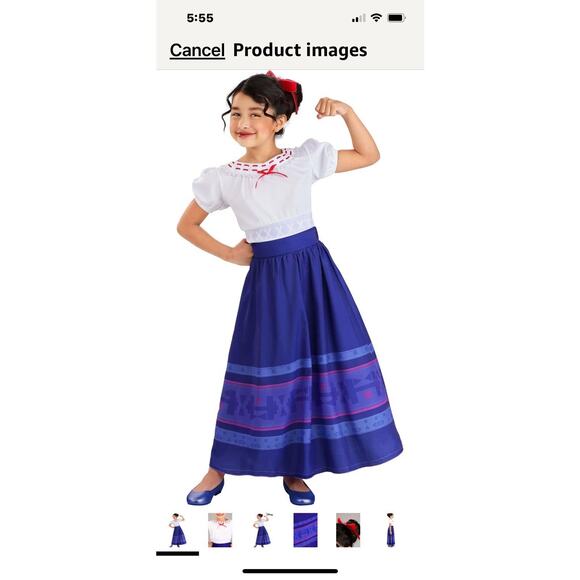 Official Disney Store Encanto Luisa Costume Dress for Girls Sz 5/6 NWT - Picture 1 of 15